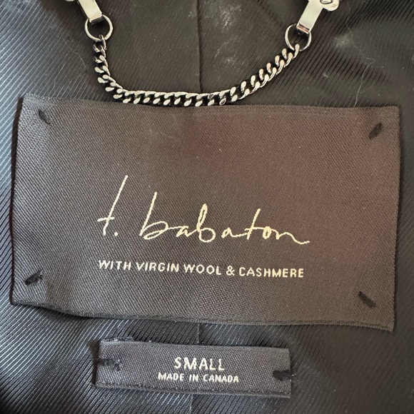 Aritzia Babaton virgin wool & cashmere trenchcoat-style winter jacket with belt - Picture 3 of 5
